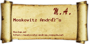 Moskovitz András névjegykártya