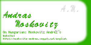 andras moskovitz business card